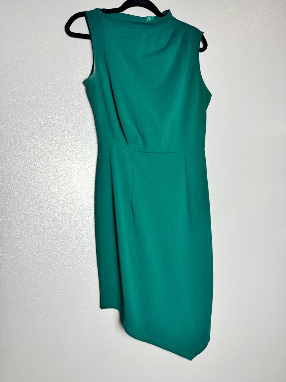 Vintage Emerald Asymmetrical Sheath Dress